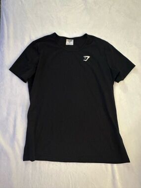 Gymshark Black Short Sleeve Logo Tee